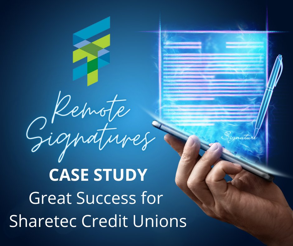 _Sharetec's tweet image. Sharetec’s Remote Signatures is a simple, convenient option for basic loan transactions that streamlines the lending process by enabling members to complete the lending process without stepping inside a branch. Read more at sharetec.com/our-blog.

#sharetec #remotesignatures