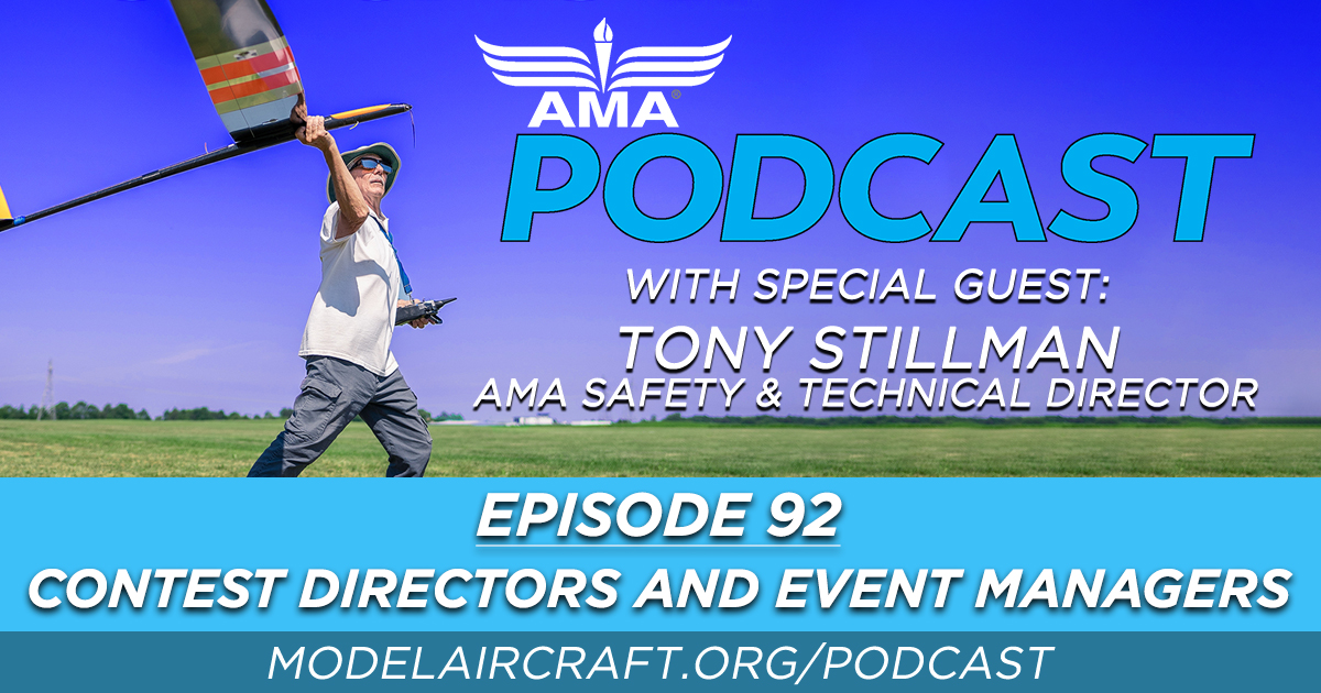 modelaircraft's tweet photo. AMA Podcast Ep 92 - Contest Directors &amp; Event Managers

Learn more at: https://t.co/tgVShBh4aO

Episode link: https://t.co/wi2SQXoWRo

AMA Podcasts: https://t.co/ULOIBG3AUA
#IFlyAMA #ModelAviation #AMAPodcast https://t.co/5lPpkXMlb5