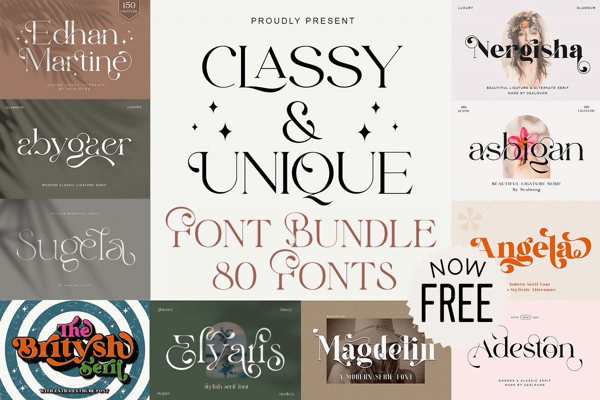 data_bu's tweet photo. 무료 영문폰트 번들
Classy &amp; Unique Font Bundle
https://t.co/ZTh5T9BZbV
영문폰트 80종을 일정시간 무료로 배포하고 있습니다! https://t.co/Yp7lUwezhU