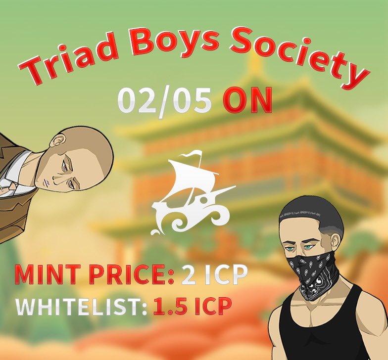 Whitelist Giveaway 🔥

Reminder that our friends from @TriadBoysS are launching in just 5 days! They are rewarding our #NFTCommunity with 10 Whitelist spots!

✅ Follow <a href="/ic_pugs/">ICPugs ∞ 🚀 Mint Now on icpugs.com</a> &amp; @TriadBoysS
✅ ❤️ &amp; RT
✅ Tag your friends

🎁 10 WL spots

Good luck, folks!