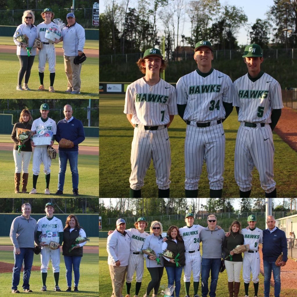 Very thankful for these 3 seniors and their families! We had a great night honoring them and their accomplishments! Also great to walk away with a W!! Go Hawks!!