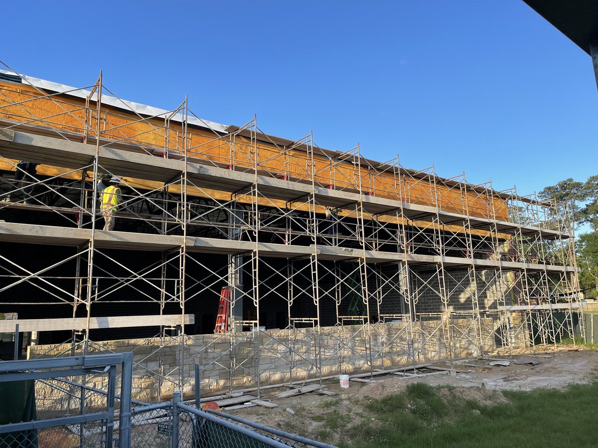 HumbleISD_WPE's tweet photo. The multi-purpose is looking good at Whispering Pines Elementary! We can’t wait! Thank you Humble ISD community for supporting the bond that enabled our students to have this much needed facility! ⁦@ElizabethFagen⁩ https://t.co/sRpOPeL93I