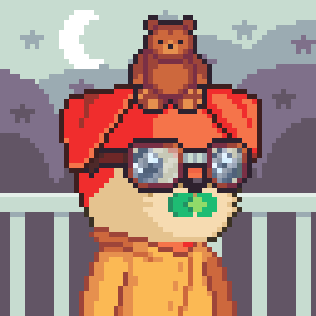 This baby loves <a href="/okaybears/">Okay Bears</a> so much he has one on his head! How adorable..