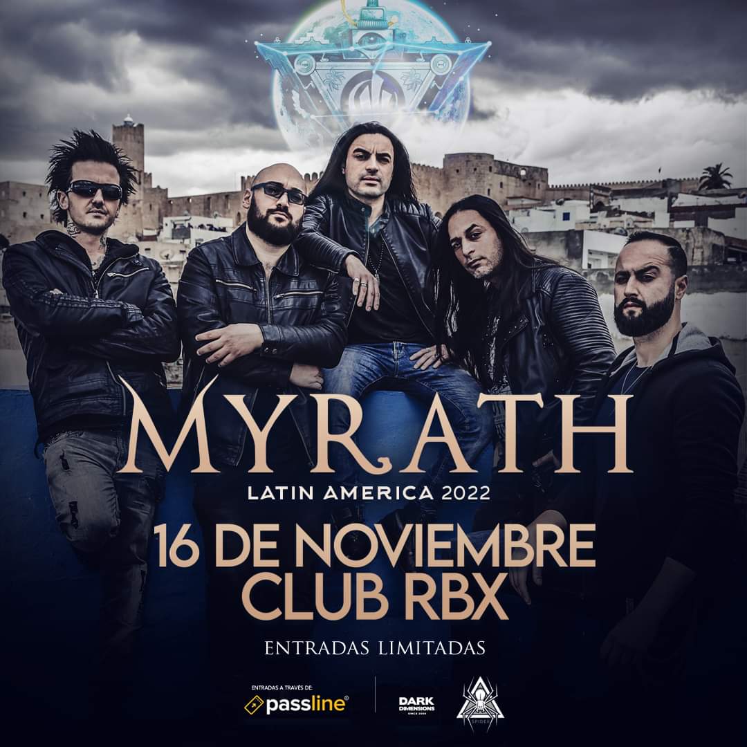 ¡<a href="/MYRATH/">Myrath</a> en Chile en 16 de Noviembre!

Finalmente se confirmó la esperada visita de los tunecinos #MYRATH para el 16 de Noviembre. El evento se realizará en #ClubRBX.

Entradas desde el Jueves 28 de Abril al mediodía en passline.com/eventos/myrath…

#MyrathEnChile
<a href="/spider_prod/">SpiderProd</a>