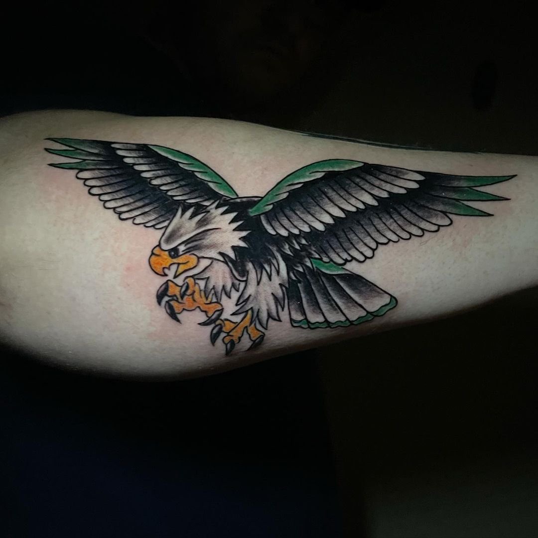 Lucky Bamboo Tattoo on Twitter Any NFL fans out there Pineapple did this  wicked cool Philly Eagles tattoo Hes got availability this coming week  Call the shop during business hours to book