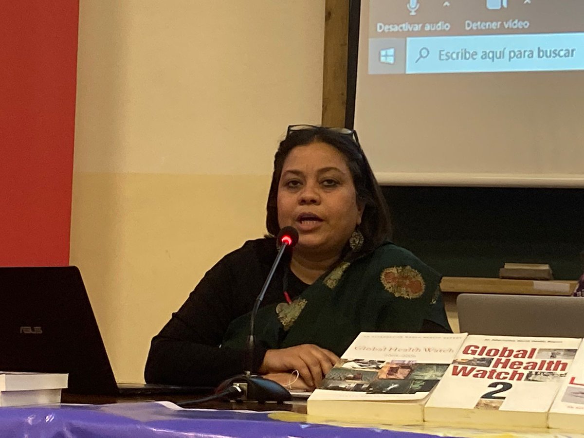 PHMglobal's tweet photo. "The increasing trend of insurance schemes in the Global South under the name of Universal Health Coverage is disturbing. It is being used to promote privatisation of healthcare despite devastation we saw during #Covid_19," said @gluppschlopp talking about health systems. #GHW6 https://t.co/L96HA1zbFO