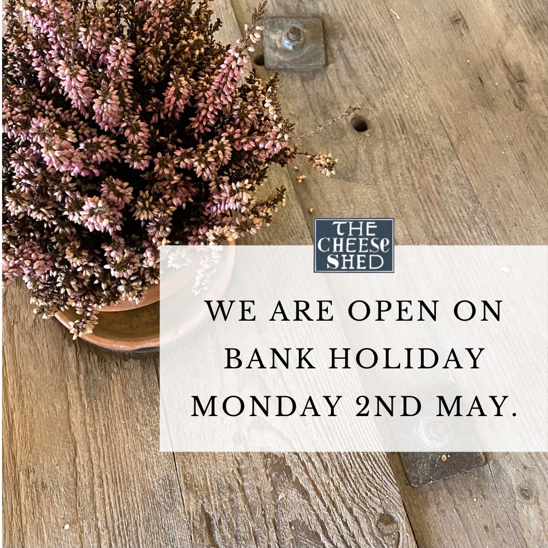 We will be open on Bank Holiday Monday 2nd May until 3pm ✨.