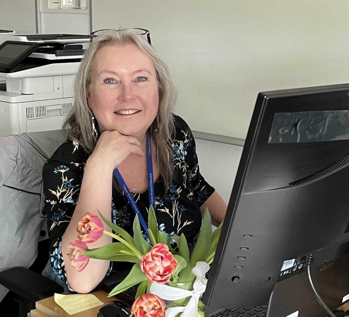 Thankful for Administrative Assistants who help make all the magic happen! Happy Admin Day to Trish❤️ our amazing Admin at Mahogany School. They are the frontline to our welcoming and caring schools!❤️#WeAreCBE