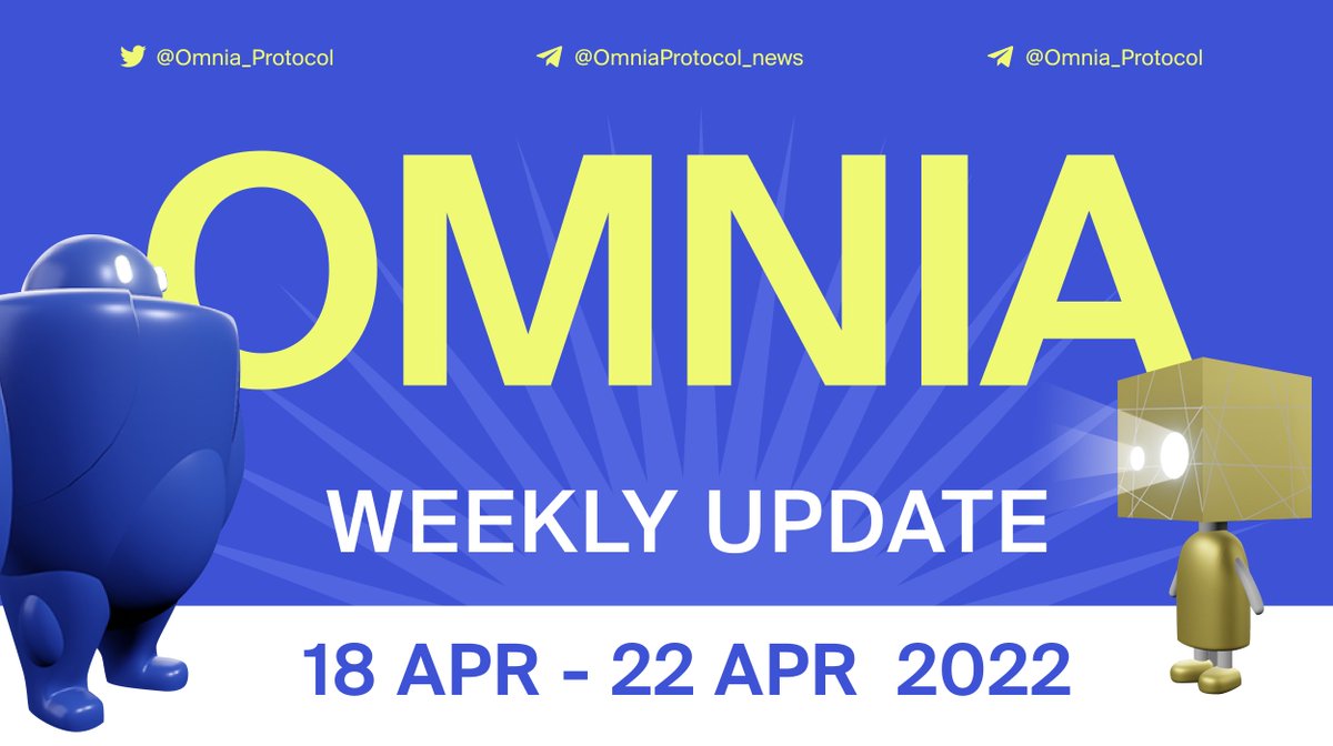 👀Follow the link below for a recap of OMNIA's progress between  18-22 April, 2022 🚀
👇👇
t.me/OmniaProtocol_…

#web3 #blockchain #privacy #security