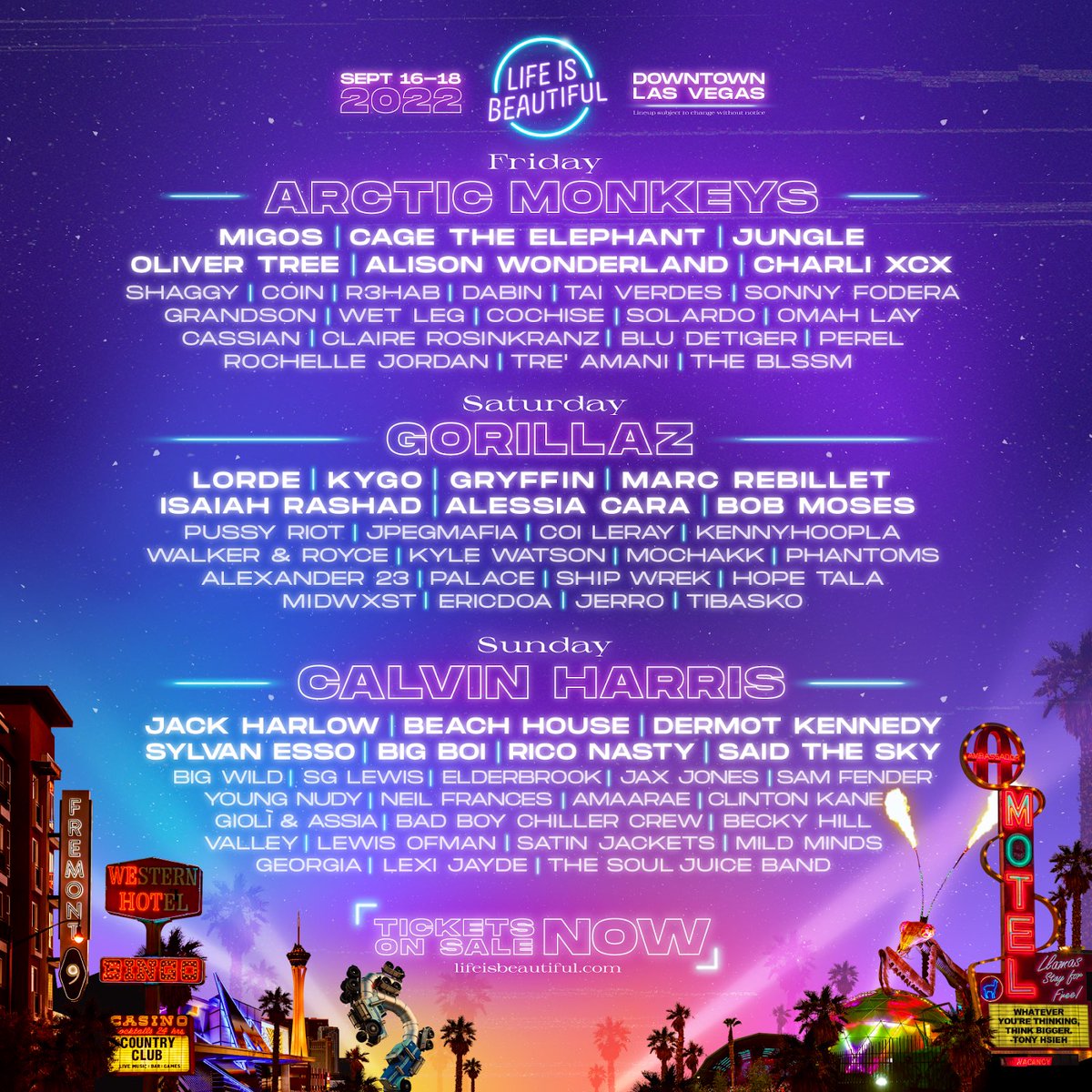 Life is Beautiful lineup