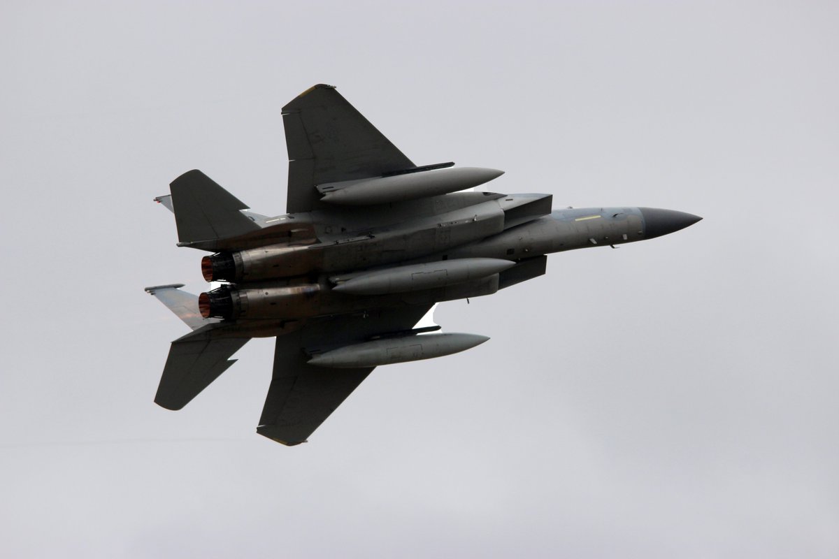 A moment of history today at @48FighterWing as the last 4, 493rd F15Cs departed for the last time heading to their new homes with the ANG in the US. The 493rd Squadron has now been disbanded ready to be brought back up later this year with F35As. #raflakenheath #GrimReapers