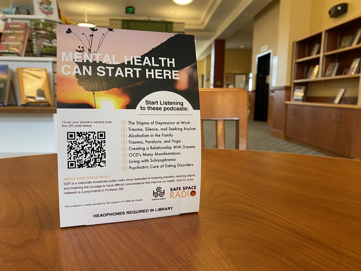 Hey check it out! Getting some work done at @auburnmelibrary today and spotted some <a href="/safespaceradio/">Safe Space Radio</a> table tents throughout the library! If you haven’t yet, check out my story on the program below!