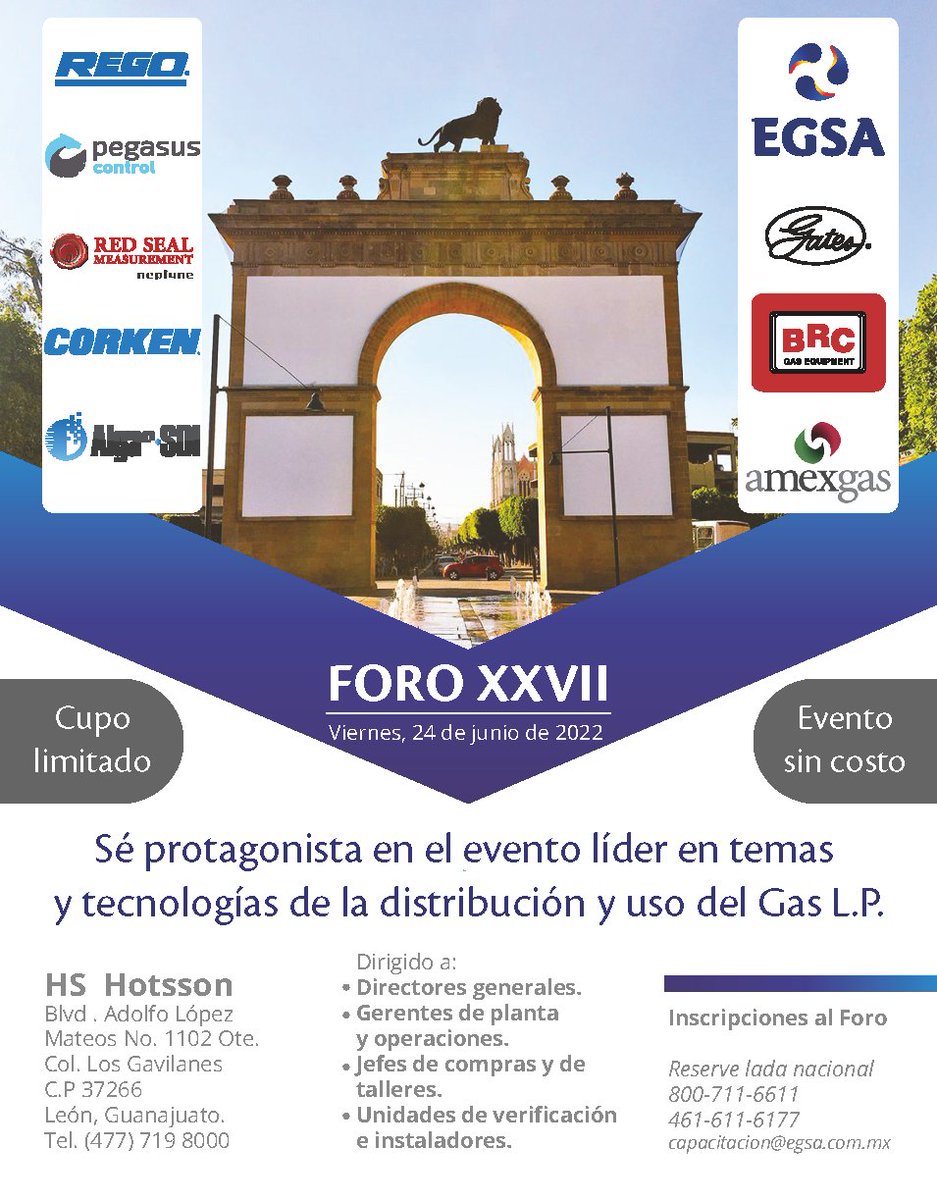 egsamx's tweet photo. Es un orgullo para nosotros invitarte, a nuestro foro XXVII. Mantente pendiente de nuestras redes para mayor información #León #ForoXXVIIEGSA  #MÁSFUERTESCONTIGO https://t.co/QopCAbIhHD