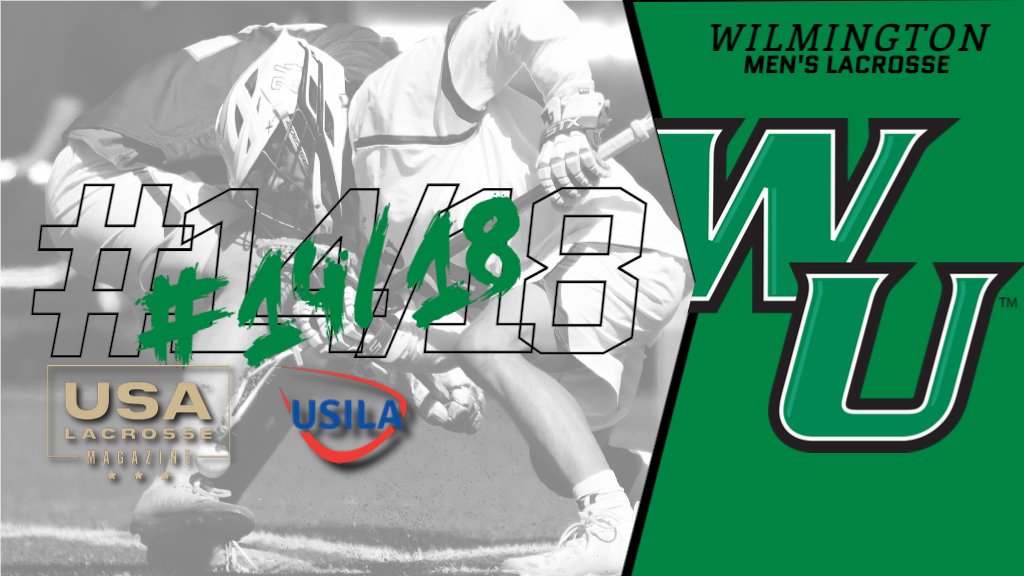 #WilmUMLax is up to No. 14 in the latest USA Lacrosse Magazine Division II National Poll and No. 18 in the latest USILA Division II Coaches Poll this week! They play 4th seeded Dominican in the CACC Tournament Semifinal on Thursday, hosted by Georgian Court. #LetsGoCats