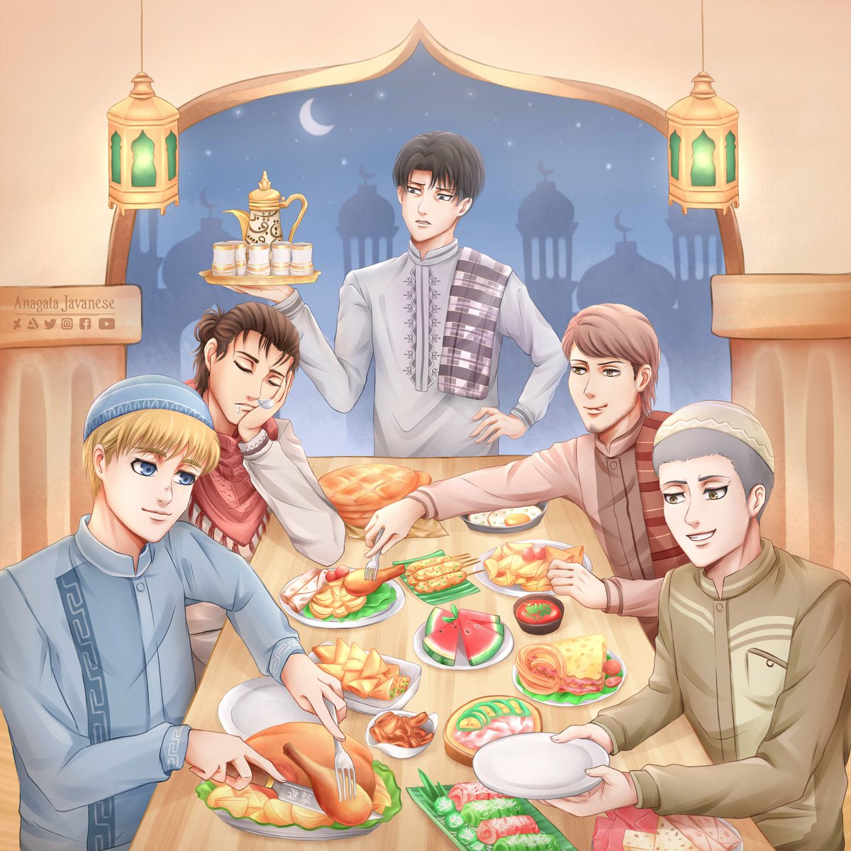 Gata_Javanese's tweet image. Ramadan Iftar 🍜🥘🍳🍗🥙🍮
Speed painting: youtu.be/j8cFbMJI8Hk
🌯
#AotArt #AttackOnTitan