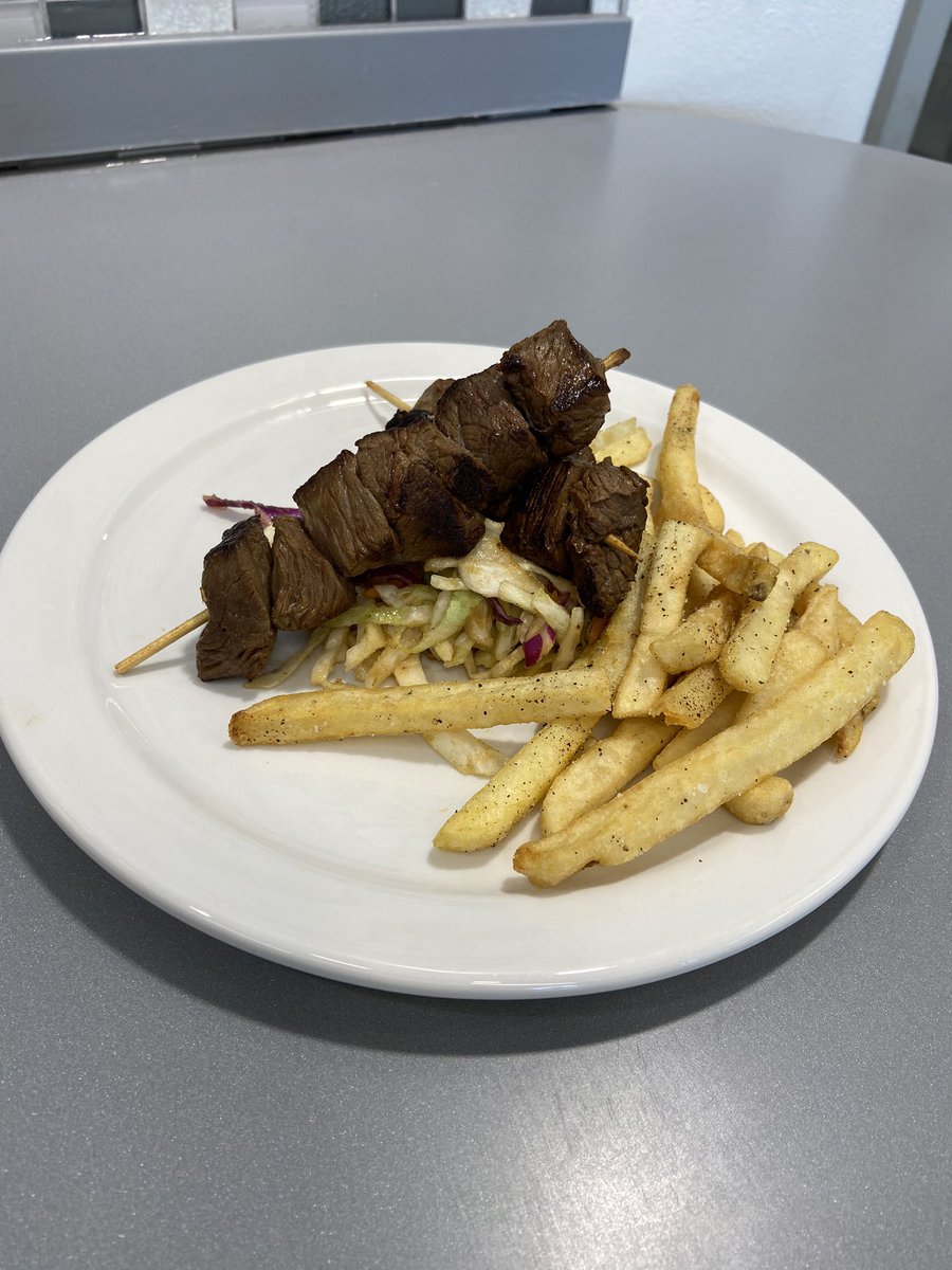 CulinaryGrctc's tweet photo. Today at the bistro: Lamb/Beef Shish Kebab and Teriyaki Beef Skewers🐮🐑 https://t.co/nmrzed9XDh