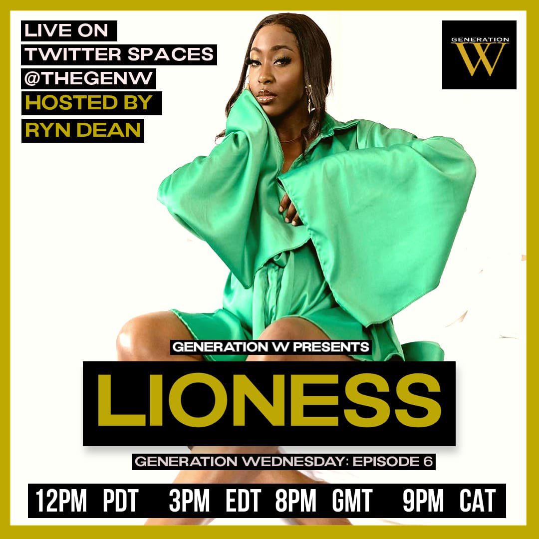 TheGenW's tweet photo. #GenerationWednesday Ep. 6 with the incredibly talented Namibian artist @lionessnam Hosted by @RynDean https://t.co/294qCdwnHB