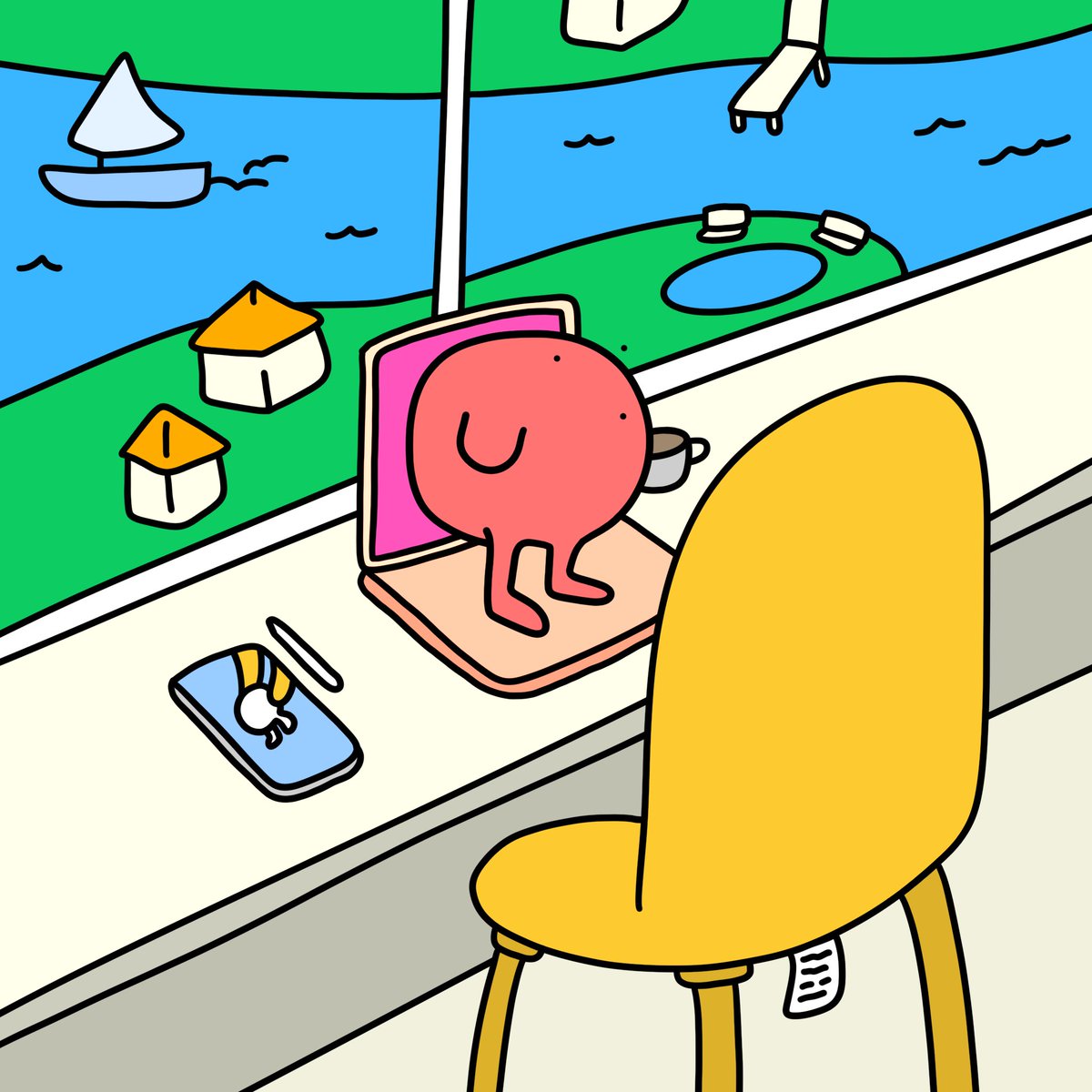 focusing on work with a mem in your wallet is a tough task, we know 

give em a little pat and get back to building ✏️