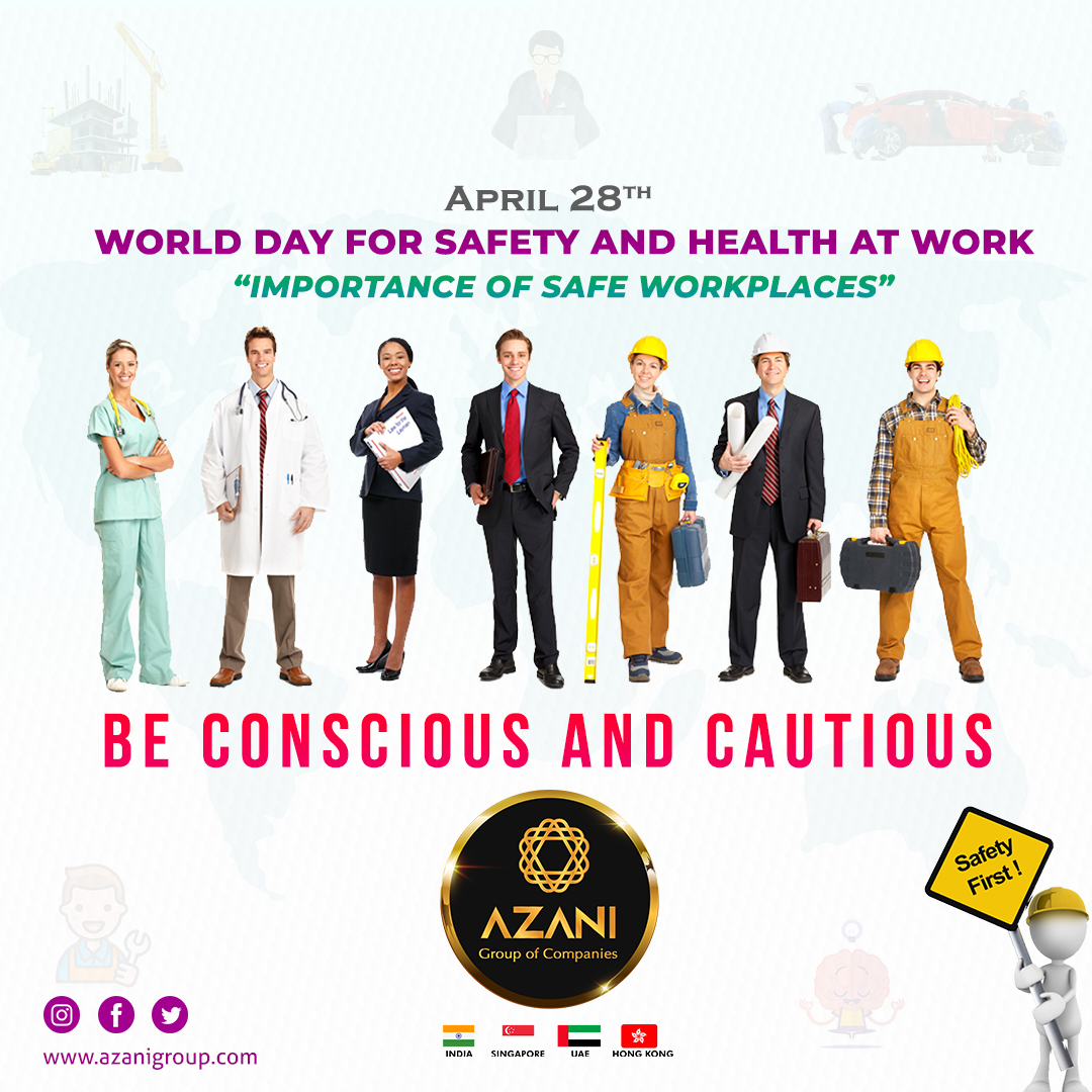 azanigroup's tweet photo. The World Day for Safety and Health at Work is celebrated to promote the prevention of occupational accidents and diseases globally.

#WorldDayForSatefyandHealthAtWork #Safety #awareness #workculture #Commemoration #Workers #BeSafe #SafetyFirst #AzaniGroup https://t.co/haMt82XXTQ
