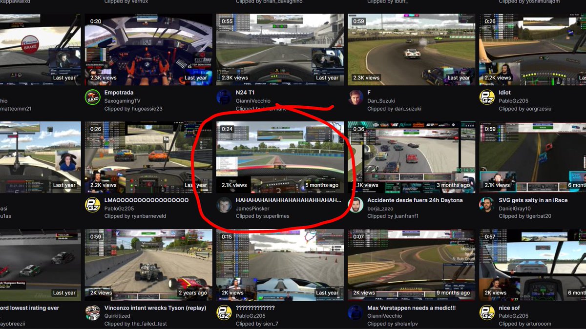 63rd most viewed iracing twitch clip, you'll never sing thatttttttt