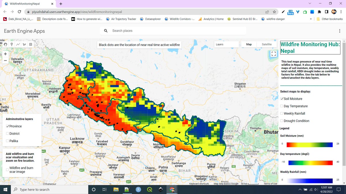 wildfire vs soil moisture #wildfire #nepal