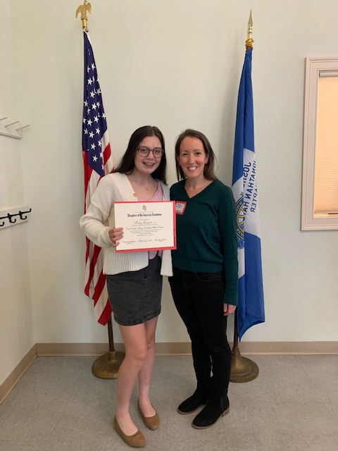 UCTguidance's tweet photo. So proud of senior, Molly Baptist, recognized today with the Good Citizens award by the Captain Joshua Gray-Jonathan Hatch chapter of the Daughters of the American Revolution (pictured with her parents &amp; school counselor, Mrs. Rachel Kerrigan). Congrats, Molly! @GreeleyUCT https://t.co/B6Dxp0kBju
