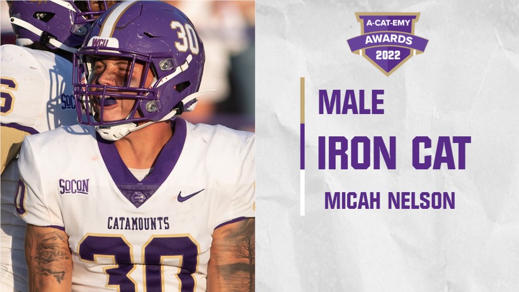 Catamounts's tweet photo. Next up in the #ACatEmy Awards we recognize:
Iron Cat
Male: Micah Nelson @CatamountsFB 
Female: Eden Punch @CatamountVB https://t.co/Smjpb7Vf4l
