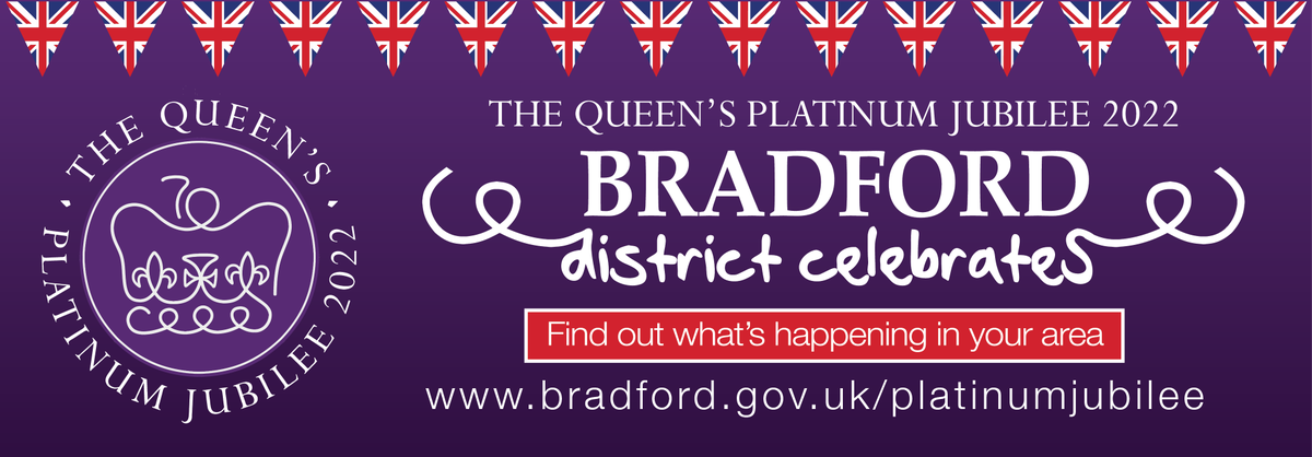 bradfordmdc's tweet photo. Celebrate the #PlatinumJubilee
Family fun events with activities for children, inflatables, a climbing tower, dance, arts and crafts & more.
Cliffe Castle 2 June, Wibsey Park 3 June, Lister Park 4 June, Roberts Park, Saltaire & Peel Park 5 June
https://t.co/PG2bQRLTkX https://t.co/URAKLXK8dQ