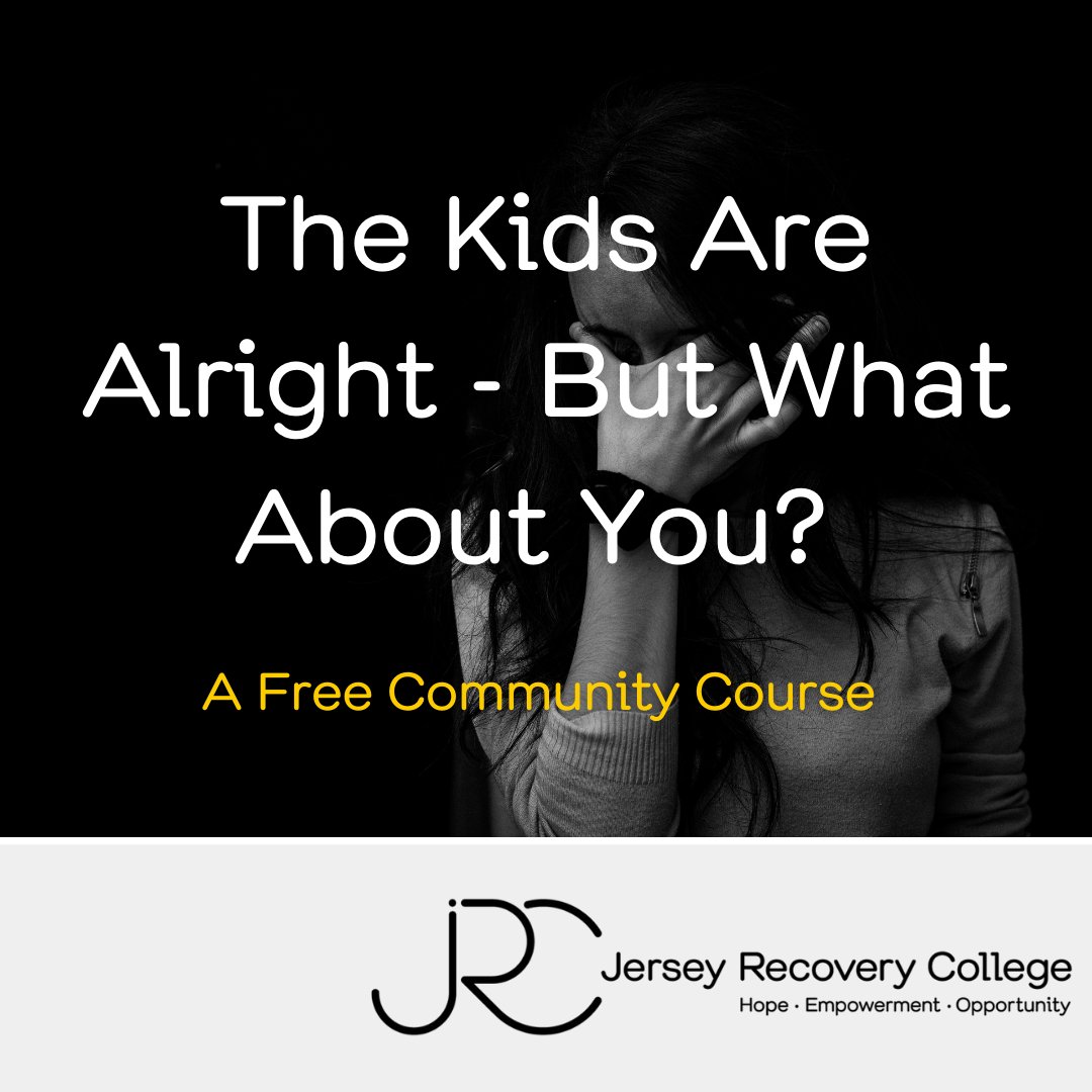 * New Course * This free community course is an introduction to self-care for parents and carers. Two sessions, Friday 13th and 20th May, 9.30-12.30. See recovery.je/courses for more info or to book. #jerseyci #recovery