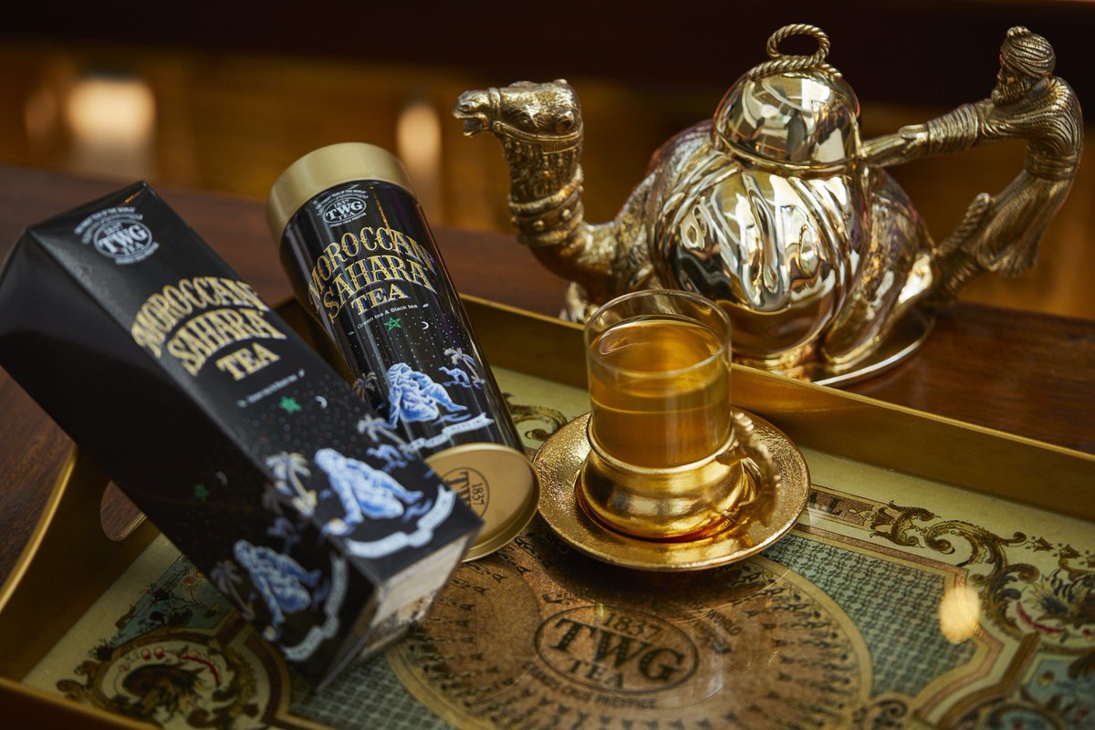twgteaca's tweet photo. Our Moroccan Sahara Tea paired with our Emir Teapot and Teacup and Saucer in gold plating. Inspired by a fascination with Middle-Eastern culture, this tea set reflects an Orientalist design, with exquisite details and finishing. Shop now on https://t.co/Smdwj1kHLk! https://t.co/dQLytH4Gxy