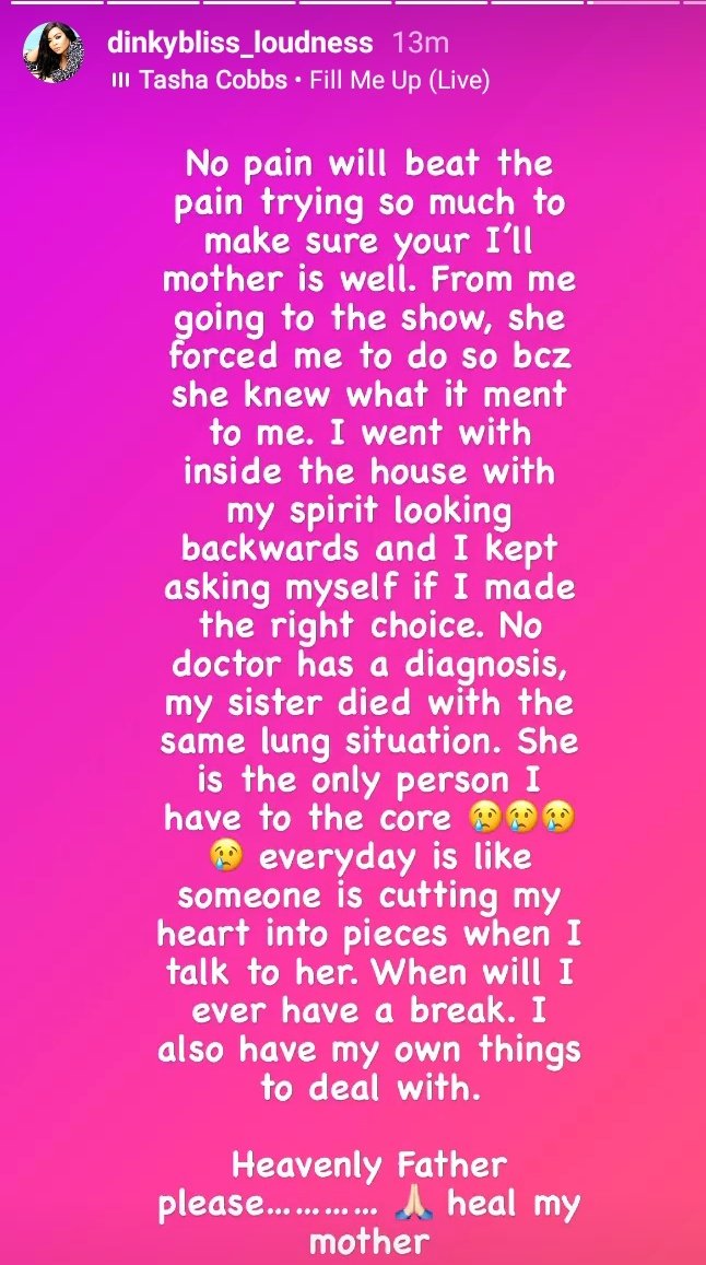 PitsoaneRefiloe's tweet photo. Pray for dinky 🥺🙏💔 #BBMzansi #SesFikile163 #tyno https://t.co/ppHO5kEYd0