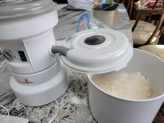 Can't bake until I grind more flour. https://t.co/d8hBkk4cs9