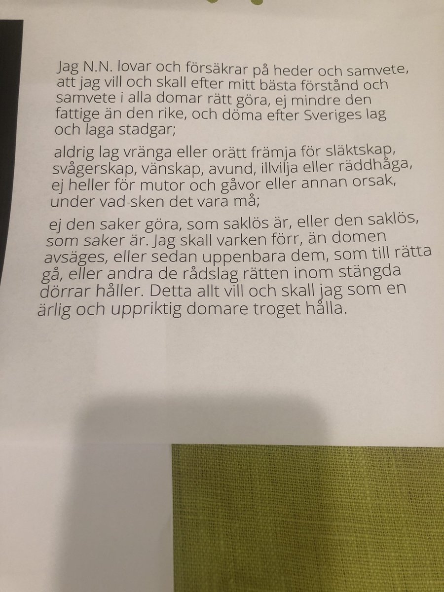 Lite stolt och ärad att bli utsedd av kommunfullmäktige för att fortsätta sin samhällstjänst, nu som nämndeman i Lunds tingsrätt!