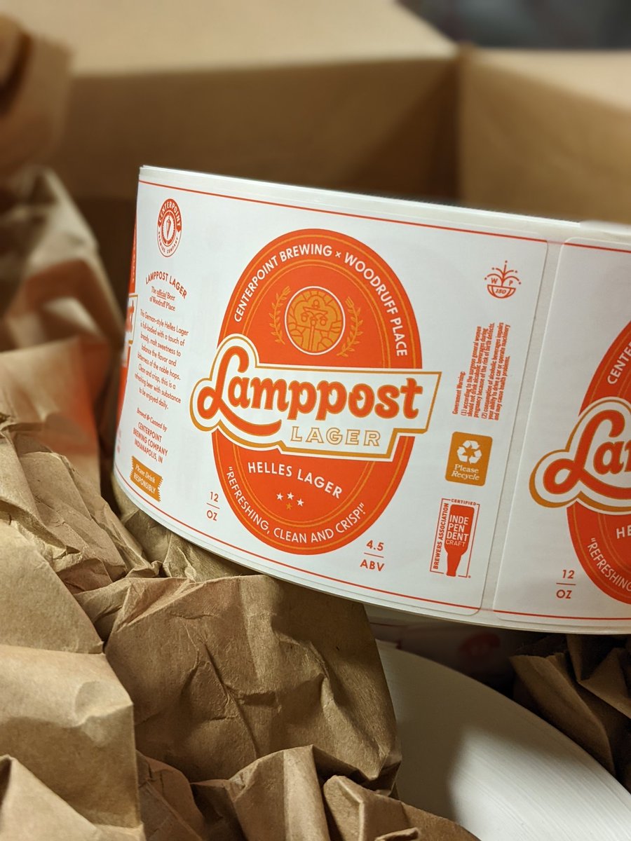 centerpointbrew's tweet photo. Lamppost Lager Launch Party is next Saturday! Come out between 2-6 &amp; celebrate the OFFICIAL beer of @Woodruff_Place

Weiner Dreams is serving food, @FUNKBrass is playing at 4,
draft &amp; cans of Lamppost Lager available for purchase!

Save the date &amp; come celebrate with us! https://t.co/UIcMvBpA8x