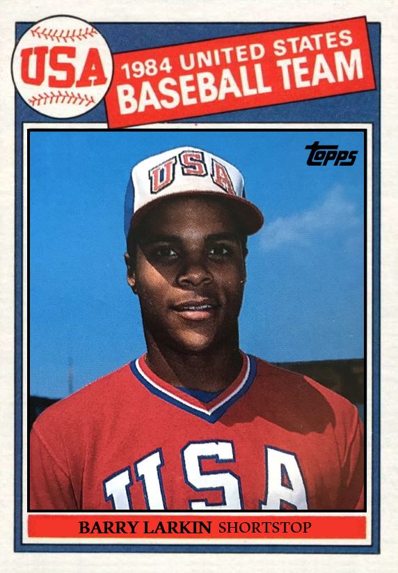 Somehow Barry Larkin never got a 1985 Topps USA card. Until now. Happy Birthday, Lark! 