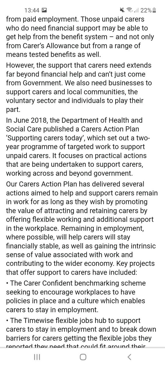 RustySpork4's tweet photo. @UnpaidCareUK A response from the gov to a petition to pay unpaid carers a wage https://t.co/jBZLFADilr