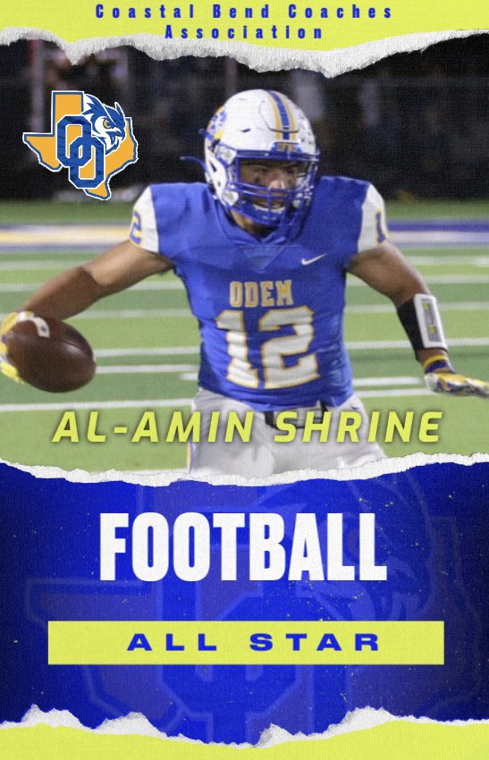 Congratulations to Marcus Martinez, Austin Dominguez, and Jesse Siegford on their selection to the CBCA All-Star Football game.
It will be May 21, 7:00 pm at Cabaniss Stadium.