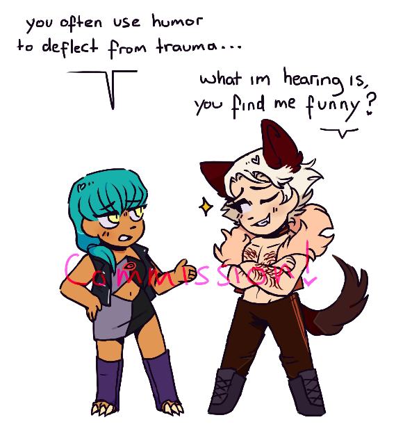 comm 4 @Shikuuma of theirs and @R0a1ty 's characters :] ! 