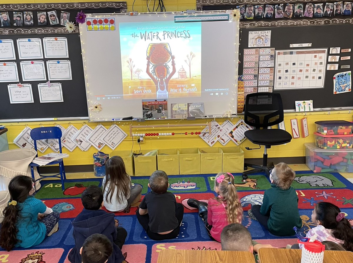 We listened to The Water Princess by <a href="/susanverde/">Susan Verde</a> &amp; @peterhreynolds, read by Georgie Badiel Liberty- the inspiration for the story! Our students were astonished.💧<a href="/georgiebadiel/">Georgie Badiel-Liberty</a> <a href="/DornNPD117/">Dorn Elementary</a> #DornDiversity