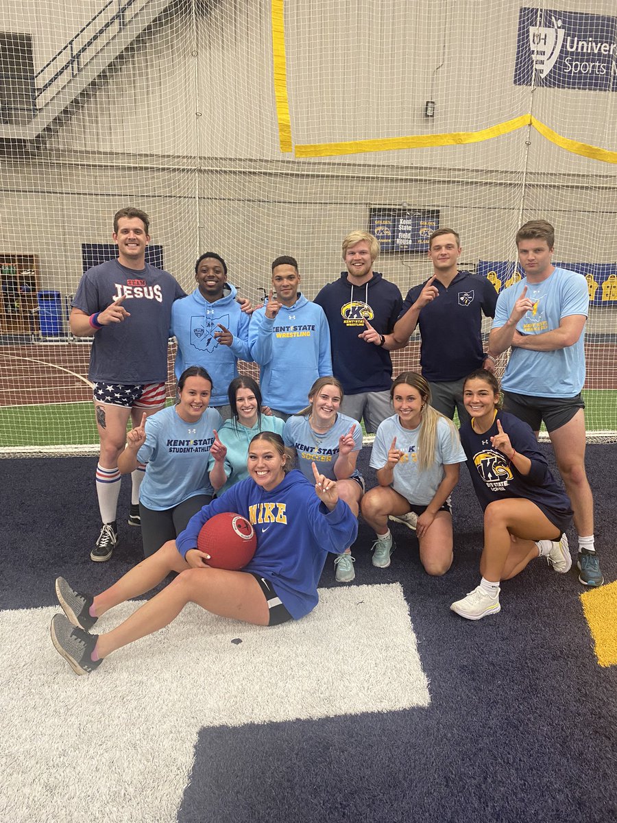 kentstsaac's tweet photo. After 2 years, we are back! The Blue team is your 2022 @KentStAthletics kickball champions! #funbeforefinals https://t.co/APfxaQvlx5
