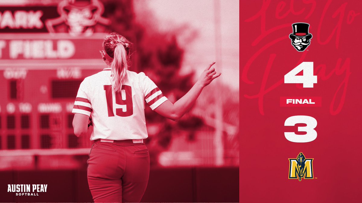 𝐋𝐄𝐗𝐈 𝐎𝐒𝐎𝐖𝐒𝐊𝐈 𝐖𝐀𝐋𝐊𝐒 𝐈𝐓 𝐎𝐅𝐅 𝐈𝐍 𝐓𝐇𝐄 𝐄𝐈𝐆𝐇𝐓𝐇!! 🎩🥎

@lexi_osowski's single in the bottom of the eighth lifts the Govs to another big win against the team from Calloway County, Kentucky!

#Team37 | #LetsGoPeay