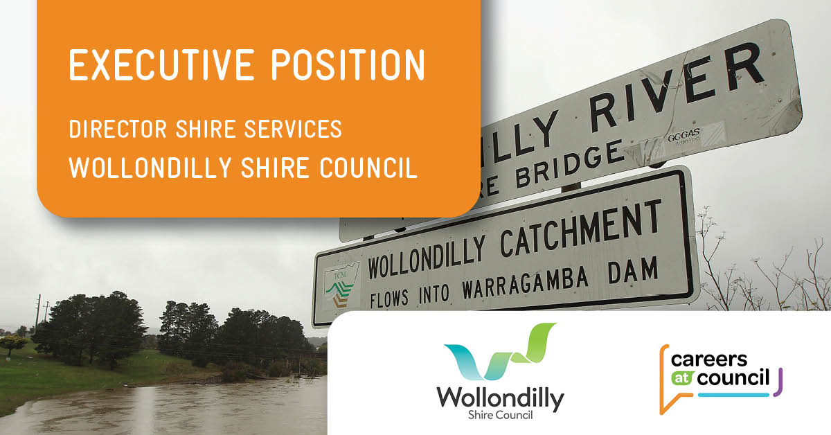 💼 NEW Executive Position: Director Shire Services, Wollondilly Shire Council.

📅 Applications close 5pm Monday 16 May.

For more information or to apply > bit.ly/37PHqHR

#CareersatCouncil #LGMSExecutiveRecruitment #CouncilJobs #ExecutiveRecruitment