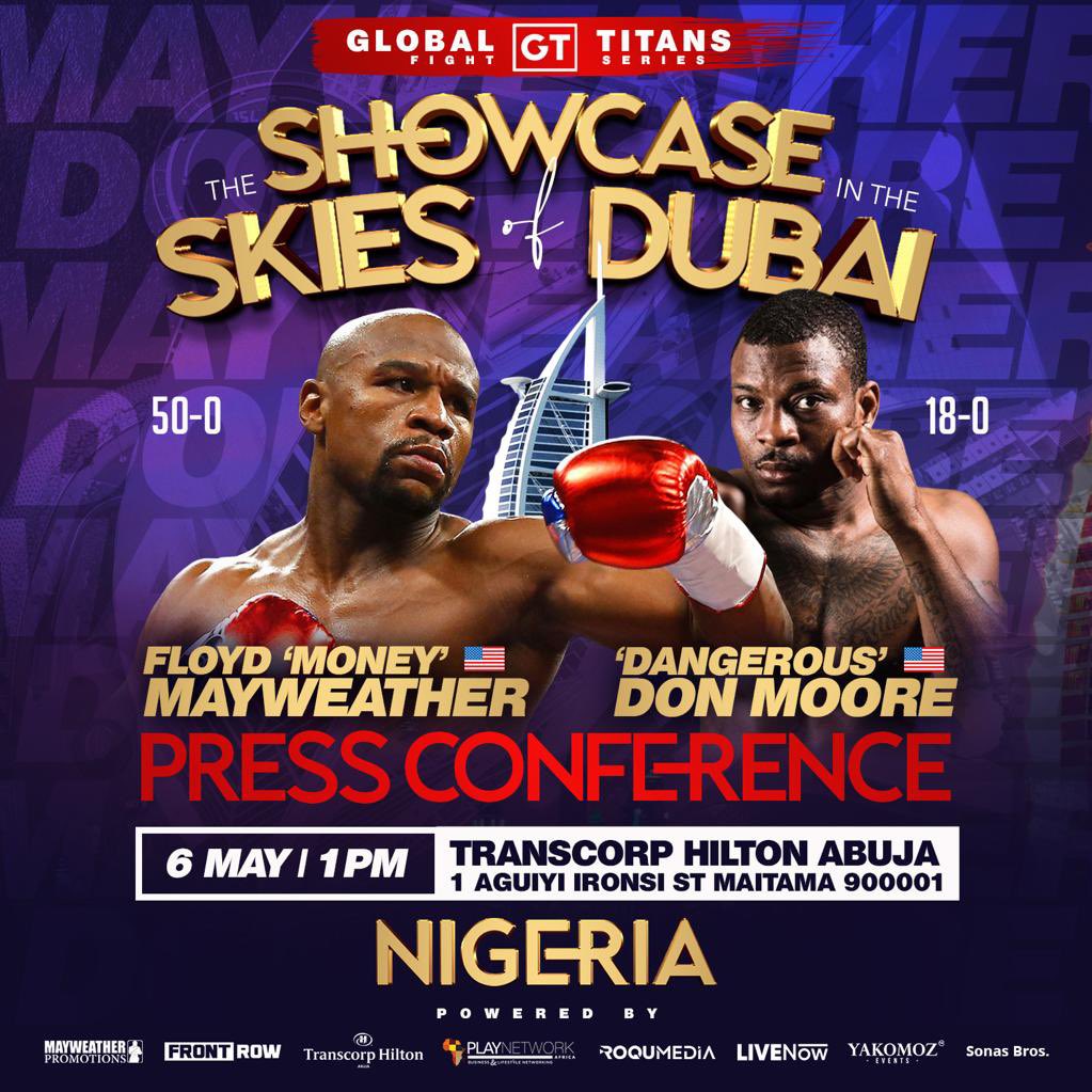 Floyd Mayweather (@floydmayweather) on Twitter photo Press Conference in Nigeria
@globaltitansFS <a href="/yakomozevents/">yakomozevents</a>. <a href="/keane_frontrow/">FrontRow Entertainment TMT</a> Press Conference in Nigeria
@globaltitansFS <a href="/yakomozevents/">yakomozevents</a>. <a href="/keane_frontrow/">FrontRow Entertainment TMT</a>