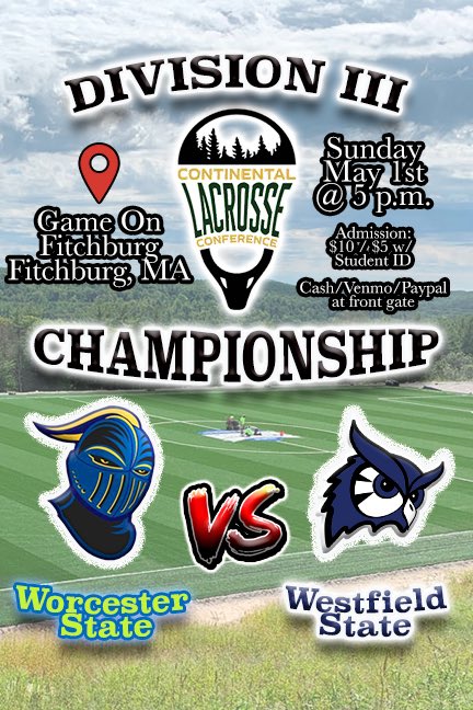 wsuclublax's tweet photo. It’s almost time for the big game…@MCLA @CLC2020Lacrosse https://t.co/VItjVjJwbm