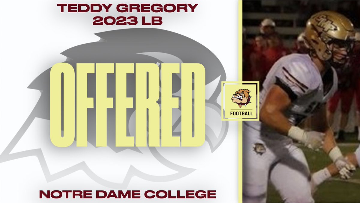 Congrats to 2023 LB <a href="/T_gregory32/">Teddy Gregory</a> on his OFFER to <a href="/NDCFB/">Notre Dame College Football</a> ! #FlyAbove | #FlightC23w