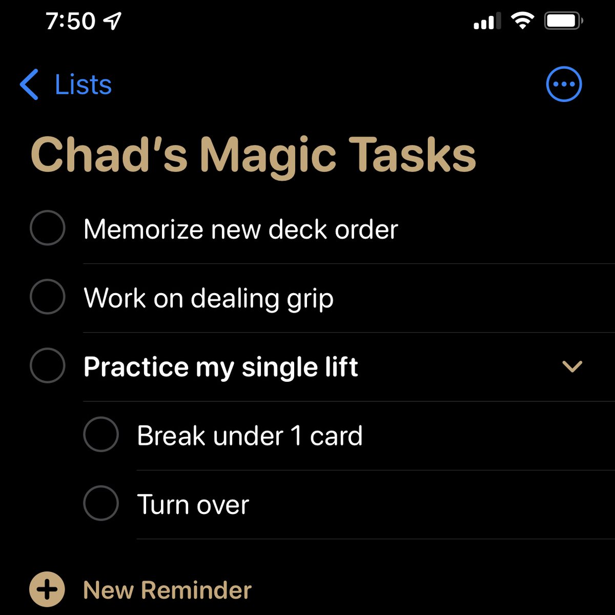 cheesymagic's tweet photo. Pro Tip: Use a task management app to always have important magic goals at your fingertips. #chadlong #magician #cardmagic #protips #blessed https://t.co/oH9PuIQrNV