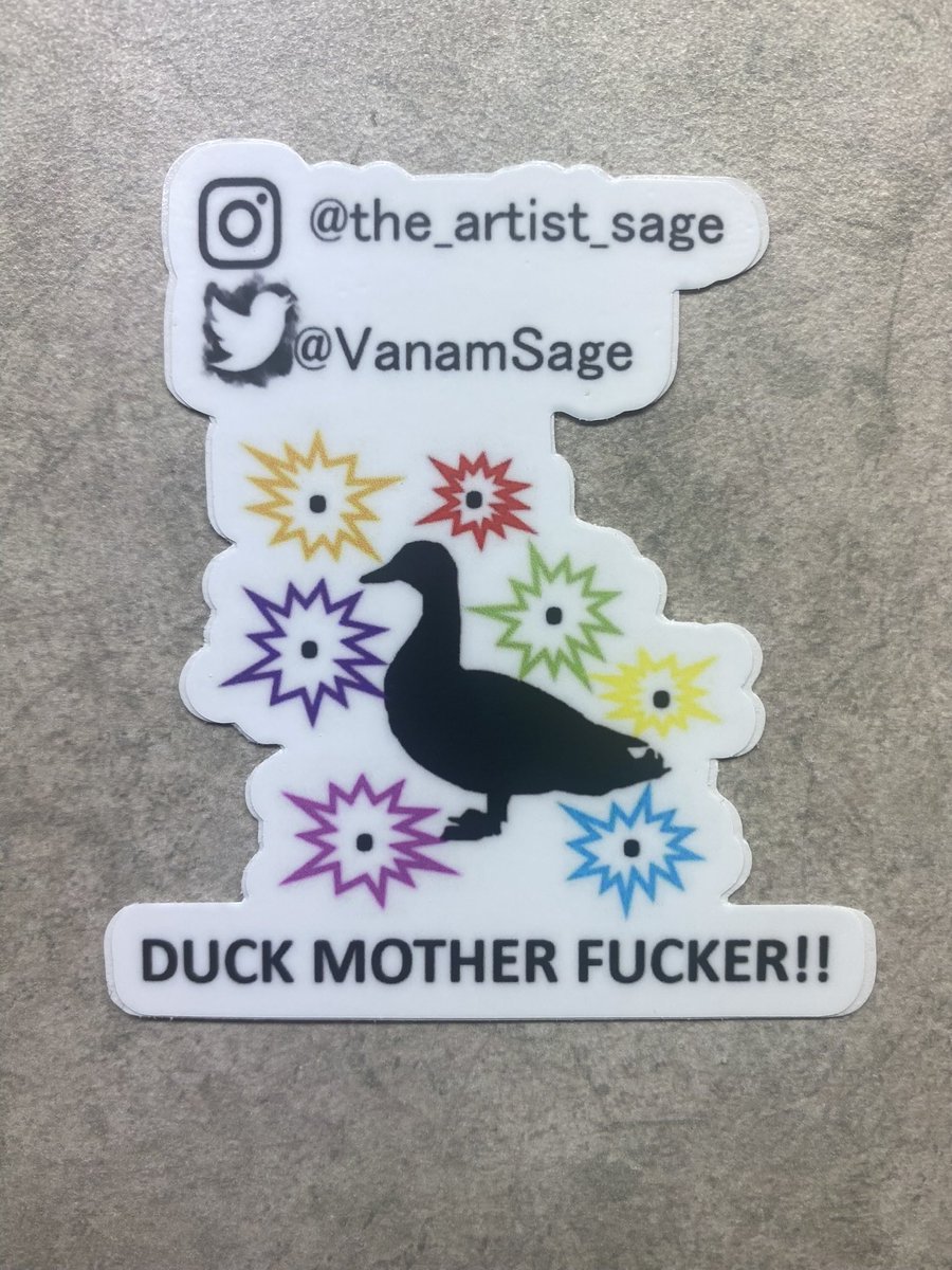 VanamSage's tweet photo. Thanks @stickermule for great product. It’s almost time to reorder my design. Share this retweet to anyone who wants or needs custom stickers or packaging. #Stickers #Advertising #CustomerService #artistsontwitter #FortWorthArt https://t.co/9lsP7du14t