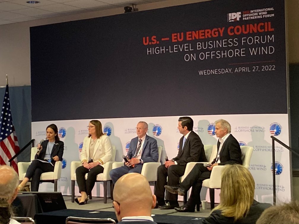 It was a pleasure to join the #2022IPF U.S.-EU Energy Council High-Level Business Forum and have the chance to engage with @SecGranholm, @KadriSimson and our partners in Europe to discuss how we can leverage a strong domestic supply chain for the #offshorewind industry.