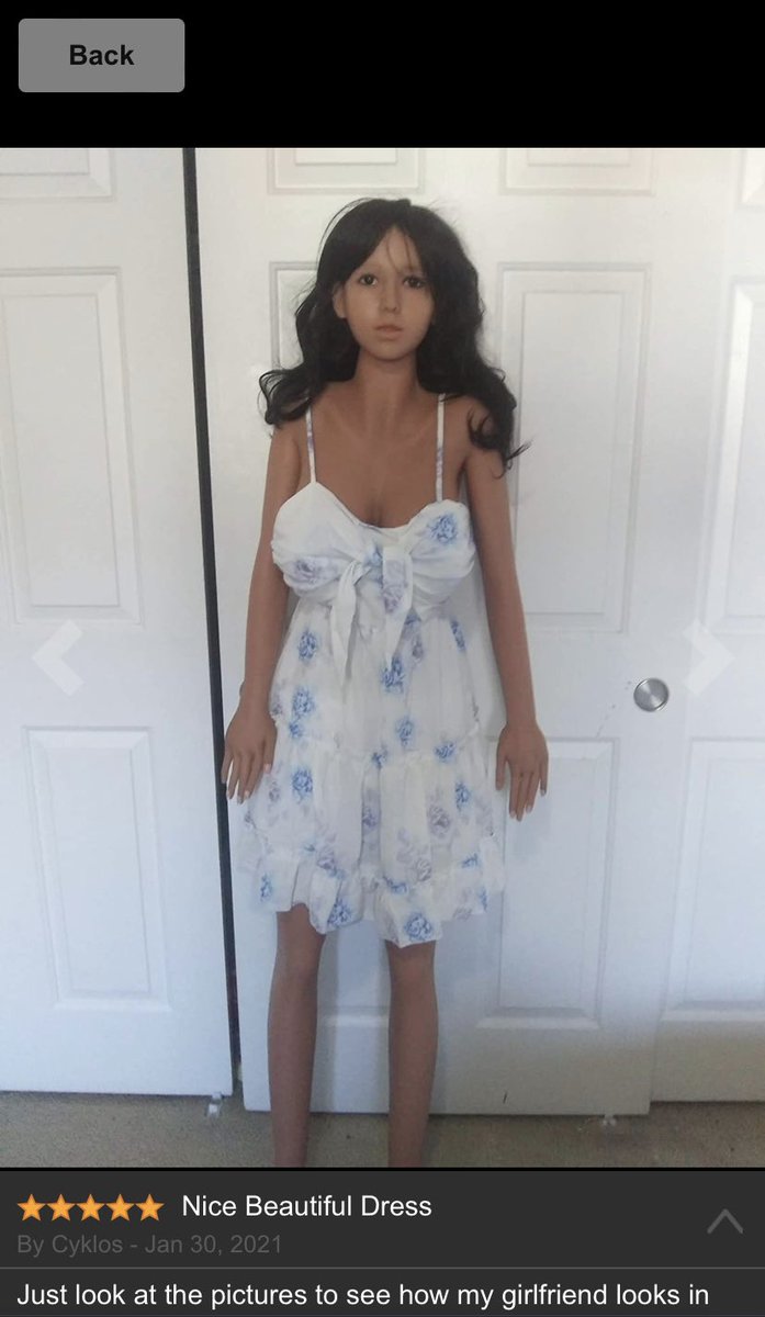 that is literally a sex doll what the fuck I’m just trying to look for a grad dress 😭 