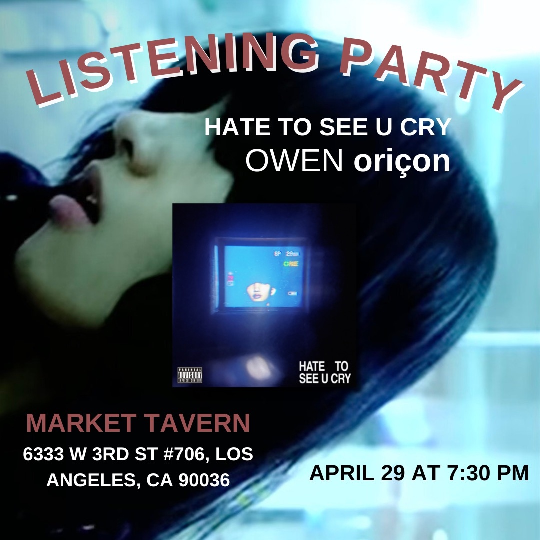 nyuprograminla's tweet photo. We invite you to attend the listening party for “HATE TO SEE U CRY,” this Friday 7:30PM at the Market Tavern in the Grove!

As their final project, NYU LA’s Music Publishing course published NYU LA student Hugo Obori’s new song "HATE TO SEE U CRY"! 

Come celebrate!! https://t.co/CK2HxNu4ap